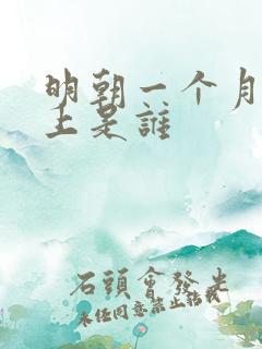 明朝一个月的皇上是谁