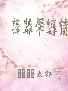视频压缩转换软件哪个好用