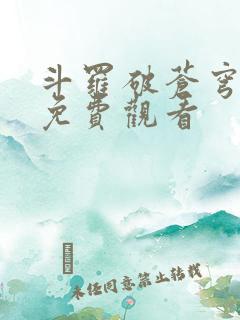斗罗破苍穹年番免费观看