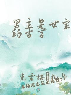 男主是世家公子的古言