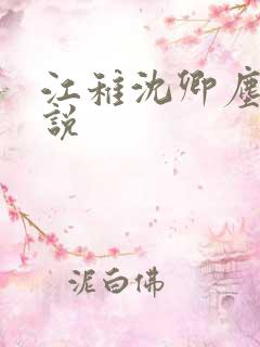 江稚沈卿尘的小说
