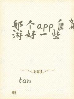 那个app自驾游好一些