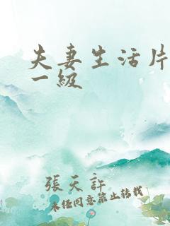 夫妻生活片黄色一级