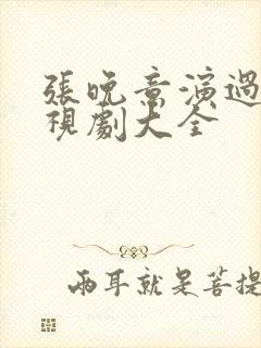 张晚意演过的电视剧大全