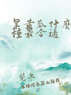 旱黄瓜什么时候种最合适