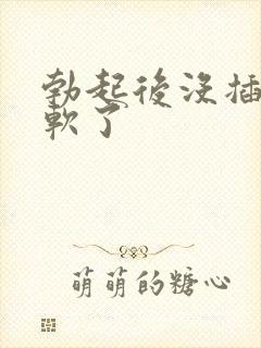 勃起后没插入就软了