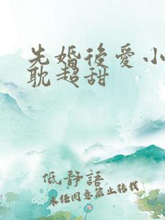 先婚后爱小说原耽超甜