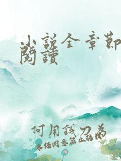 小说全章节免费阅读