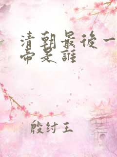 清朝最后一位皇帝是谁