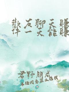 欢友聊天赚钱软件一天能赚多少钱