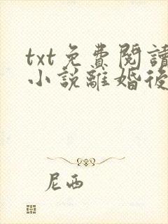 txt免费阅读小说离婚后前夫总是想追我