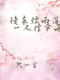 后来烟雨落盛京 一人撑伞两人行
