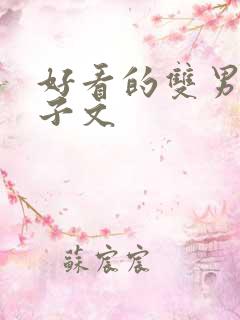 好看的双男主生子文