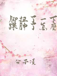 脚扭了一下,脚踝肿了怎么办