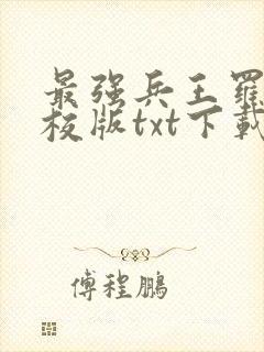 最强兵王罗铮精校版txt下载