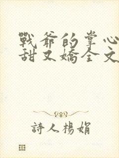 战爷的掌心宠又甜又娇全文txt下载