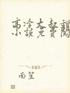 高冷大叔甜宠妻小说免费阅读