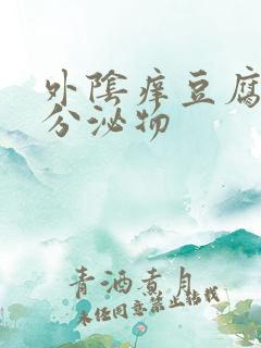 外阴痒豆腐渣状分泌物