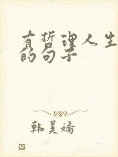 有哲理人生感悟的句子