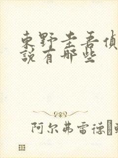 东野圭吾侦探小说有哪些