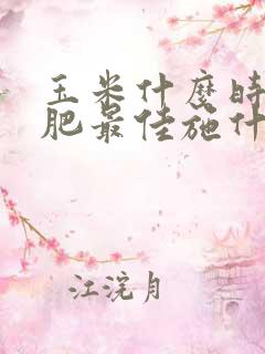 玉米什么时候施肥最佳施什么肥最好