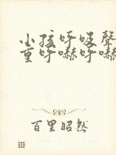 小孩呼吸声音粗重呼哧呼哧的