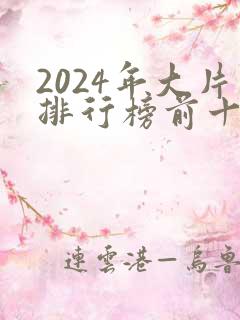 2024年大片排行榜前十名