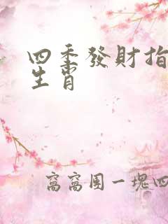 四季发财指什么生肖