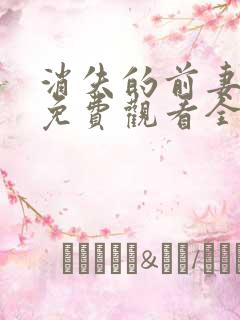 消失的前妻短剧免费观看全集
