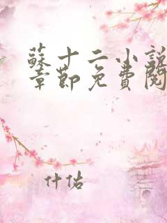 苏十二小说最新章节免费阅读全文