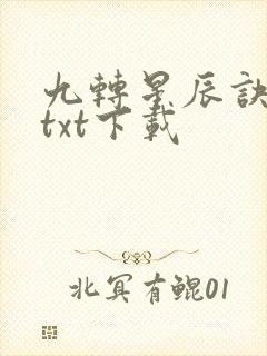 九转星辰诀免费txt下载