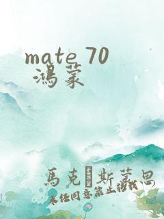 mate 70 鸿蒙