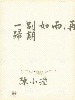 一别如雨,再无归期