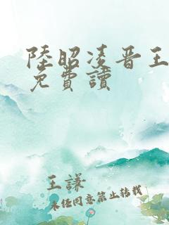 陆昭凌晋王小说免费读