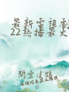 最新电视剧2022热播最火剧谍战剧