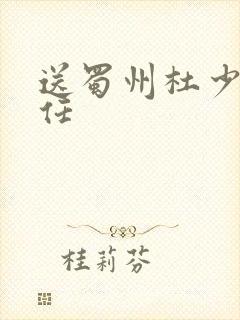 送蜀州杜少府之任