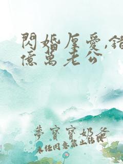 闪婚厚爱,错嫁亿万老公