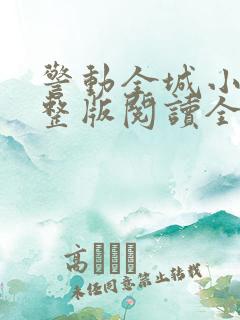 警动全城小说完整版阅读全文
