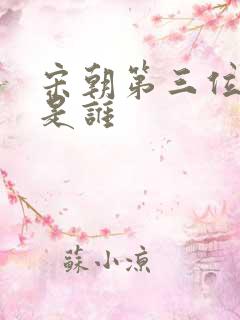 宋朝第三位皇帝是谁