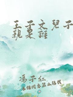 王子文儿子的父亲是谁