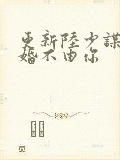 更新陆少谋妻之婚不由你
