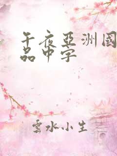 午夜亚洲国产精品中字