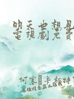 明天也想见到你电视剧免费观看全集完整版