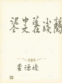 泥中莲小说免费全文在线阅读