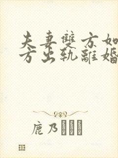 夫妻双方如果一方出轨离婚,财产怎样分配
