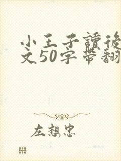 小王子读后感英文50字带翻译