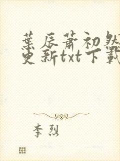 叶辰萧初然最快更新txt下载