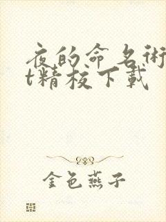 夜的命名术txt精校下载 夜的命名术txt精校下载