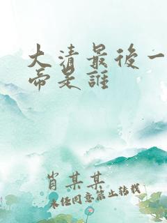 大清最后一位皇帝是谁