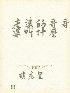 老婆的哥哥的老婆叫什么